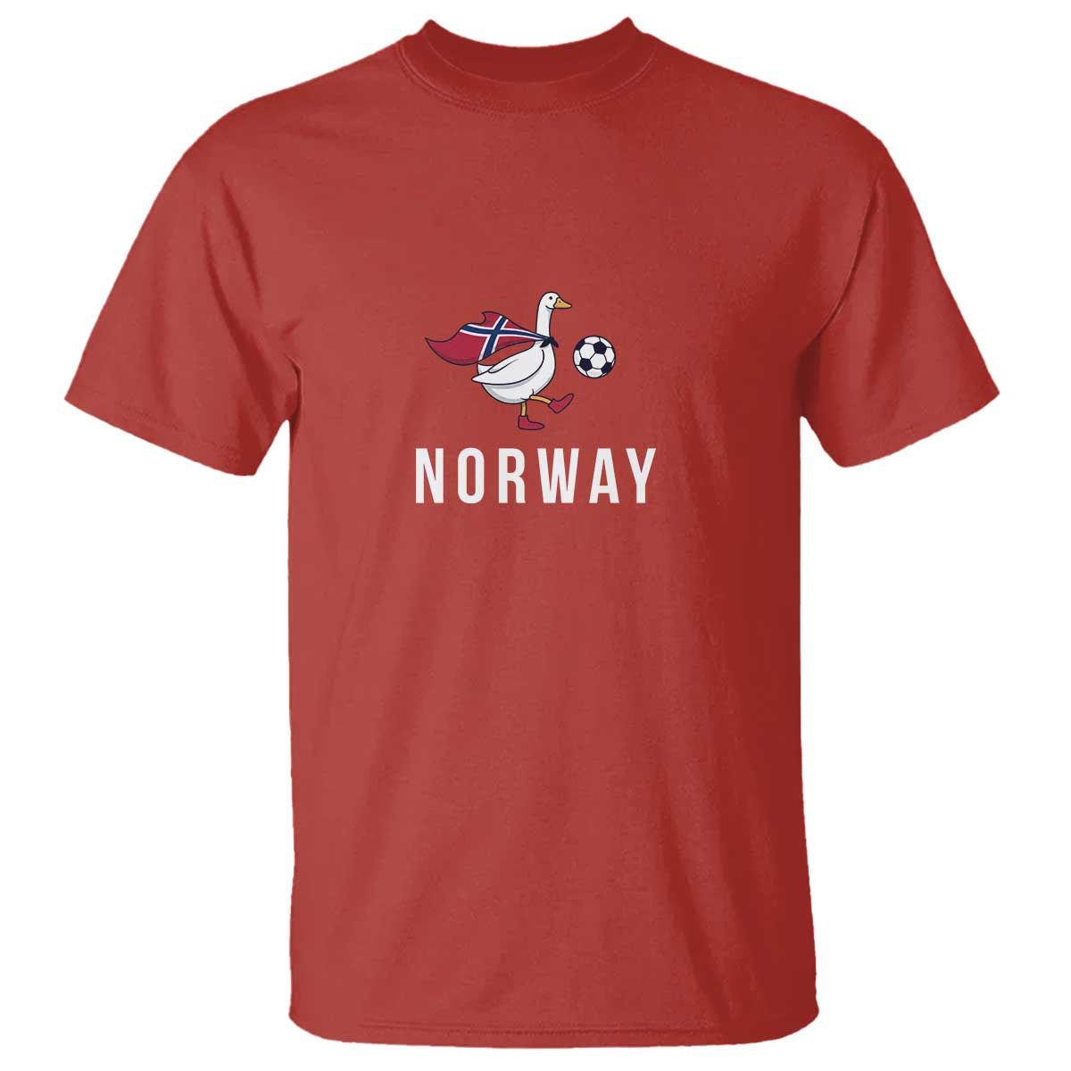 Norway Football T Shirt Silly Goose Soccer Fan Support TS14 Red Print Your Wear