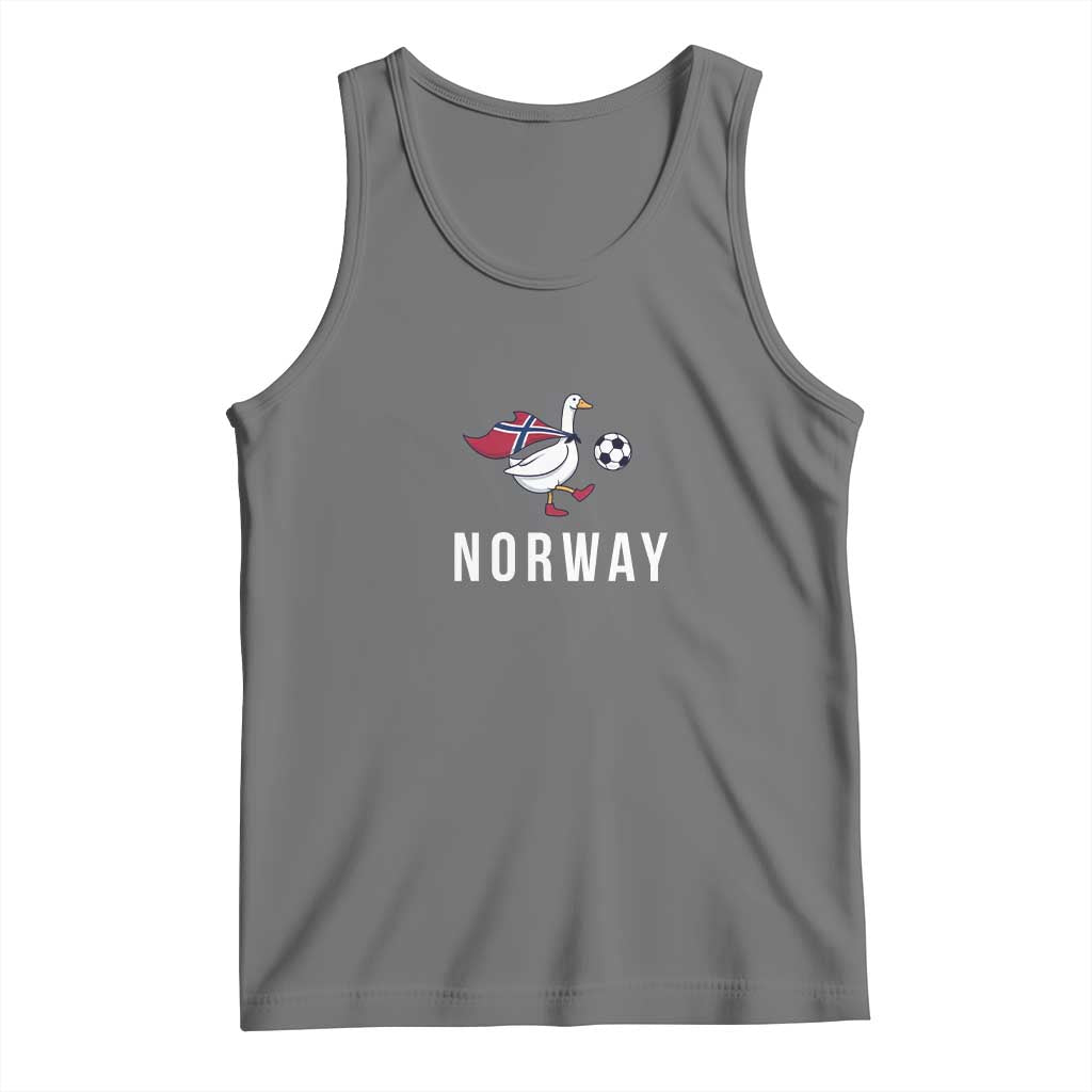 Norway Football Tank Top Silly Goose Soccer Fan Support TS14 Black Heather Print Your Wear