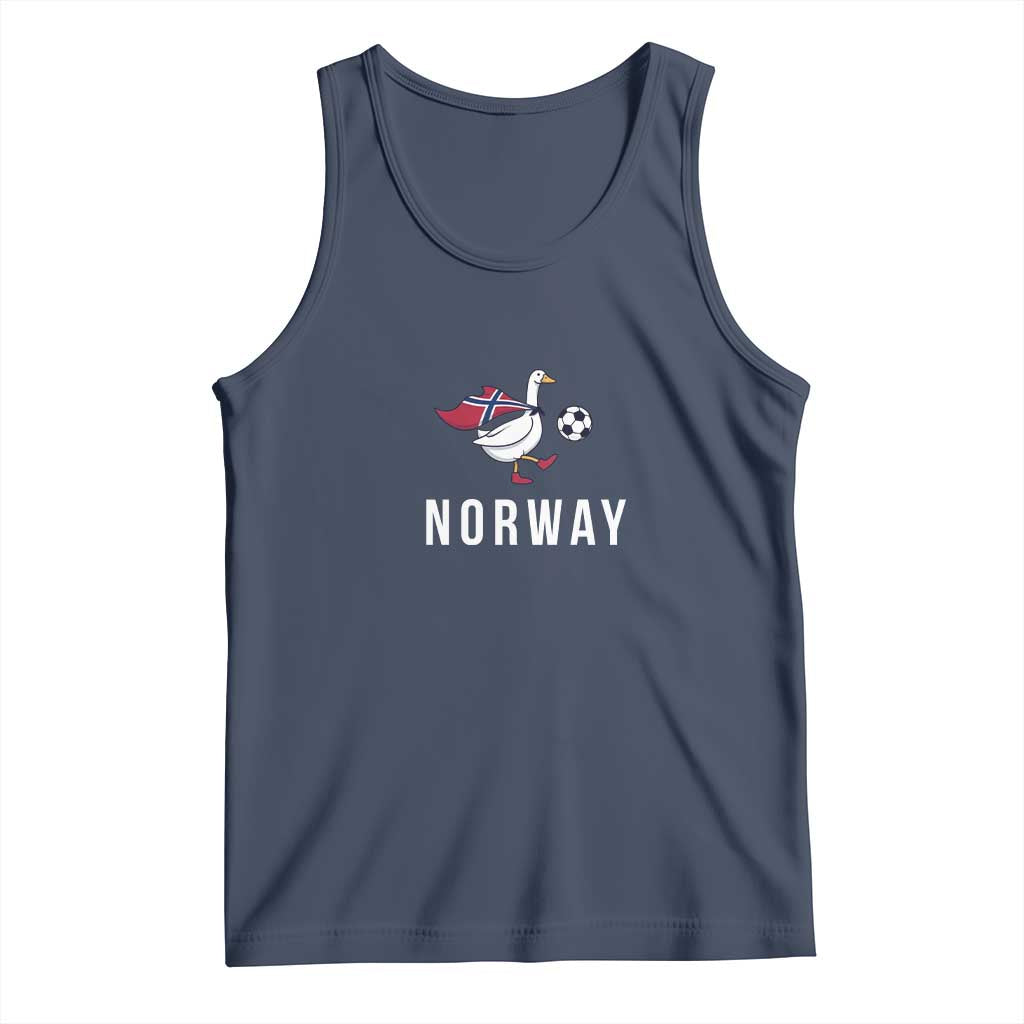 Norway Football Tank Top Silly Goose Soccer Fan Support TS14 Navy Print Your Wear