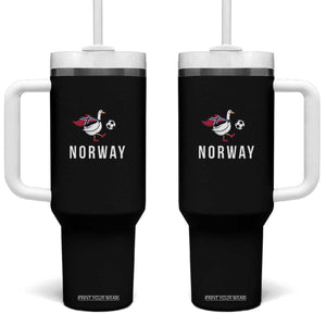 Norway Football Tumbler With Handle Silly Goose Soccer Fan Support TS14 One Size: 40 oz Black Print Your Wear