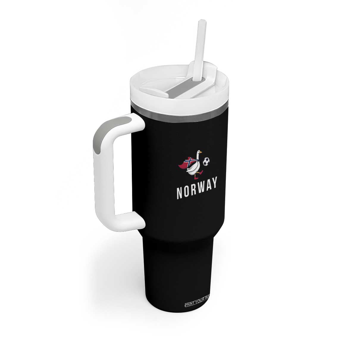 Norway Football Tumbler With Handle Silly Goose Soccer Fan Support TS14 Print Your Wear