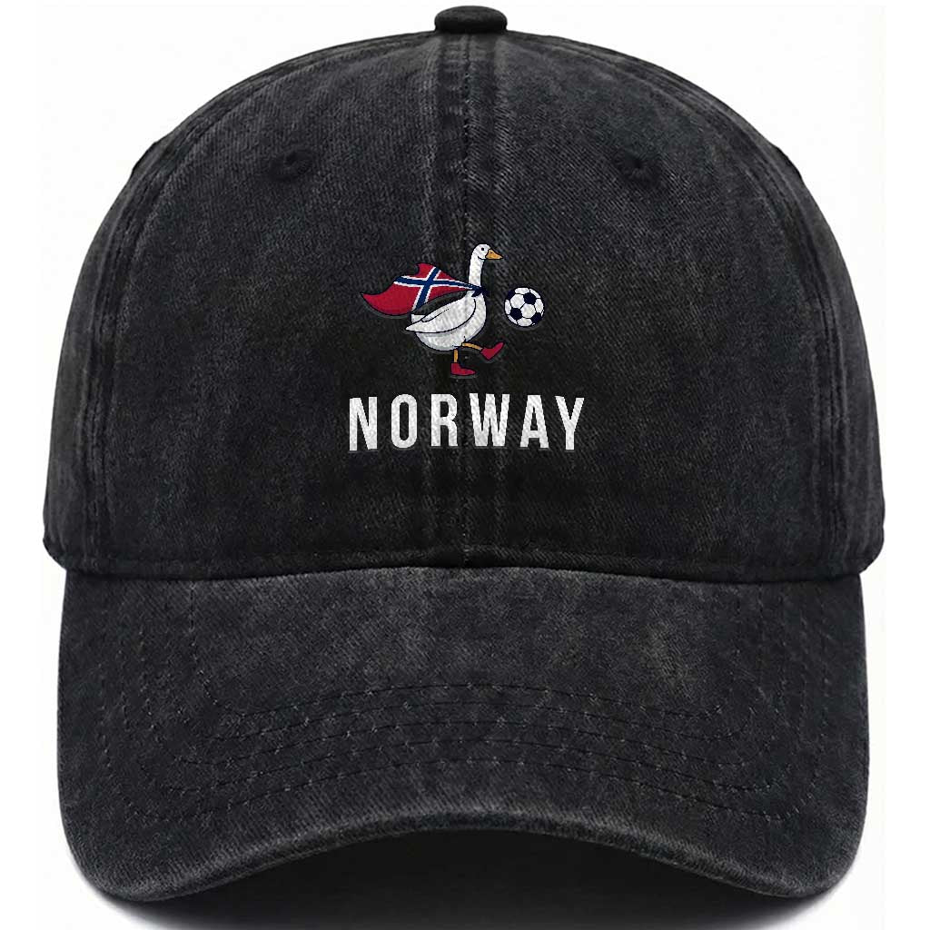Norway Football Washed Cotton Baseball Cap Silly Goose Soccer Fan Support TS14 Print Your Wear