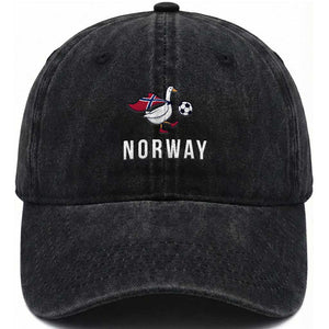 Norway Football Washed Cotton Baseball Cap Silly Goose Soccer Fan Support TS14 Print Your Wear
