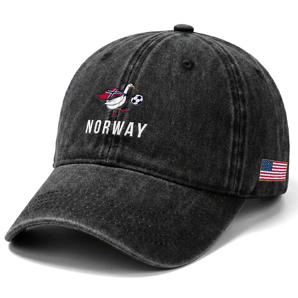 Norway Football Washed Cotton Baseball Cap Silly Goose Soccer Fan Support TS14 Print Your Wear