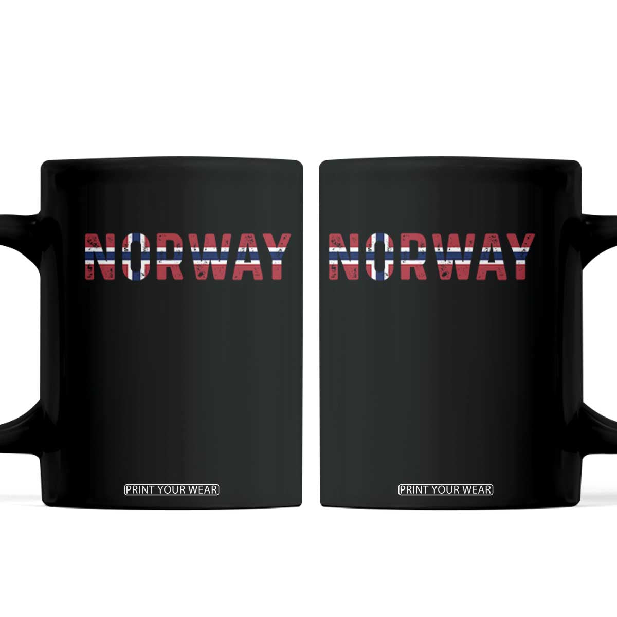 Norge Norway Norwegian Flag Coffee Mug TS14 Black Print Your Wear