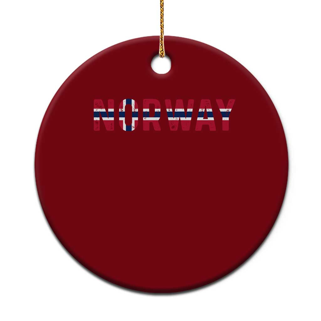 Norge Norway Norwegian Flag Ceramic Ornament TS14 1pc Red Print Your Wear