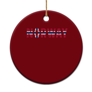Norge Norway Norwegian Flag Ceramic Ornament TS14 1pc Red Print Your Wear
