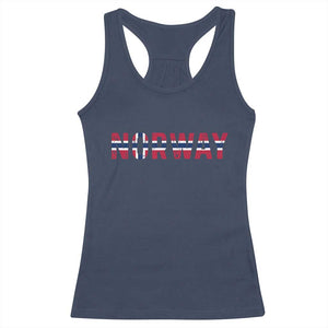 Norge Norway Norwegian Flag Racerback Tank Top TS14 Navy Print Your Wear
