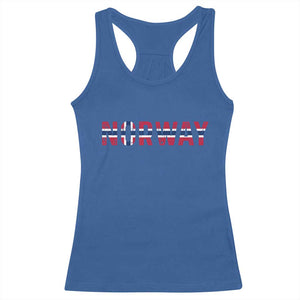 Norge Norway Norwegian Flag Racerback Tank Top TS14 Royal Blue Print Your Wear