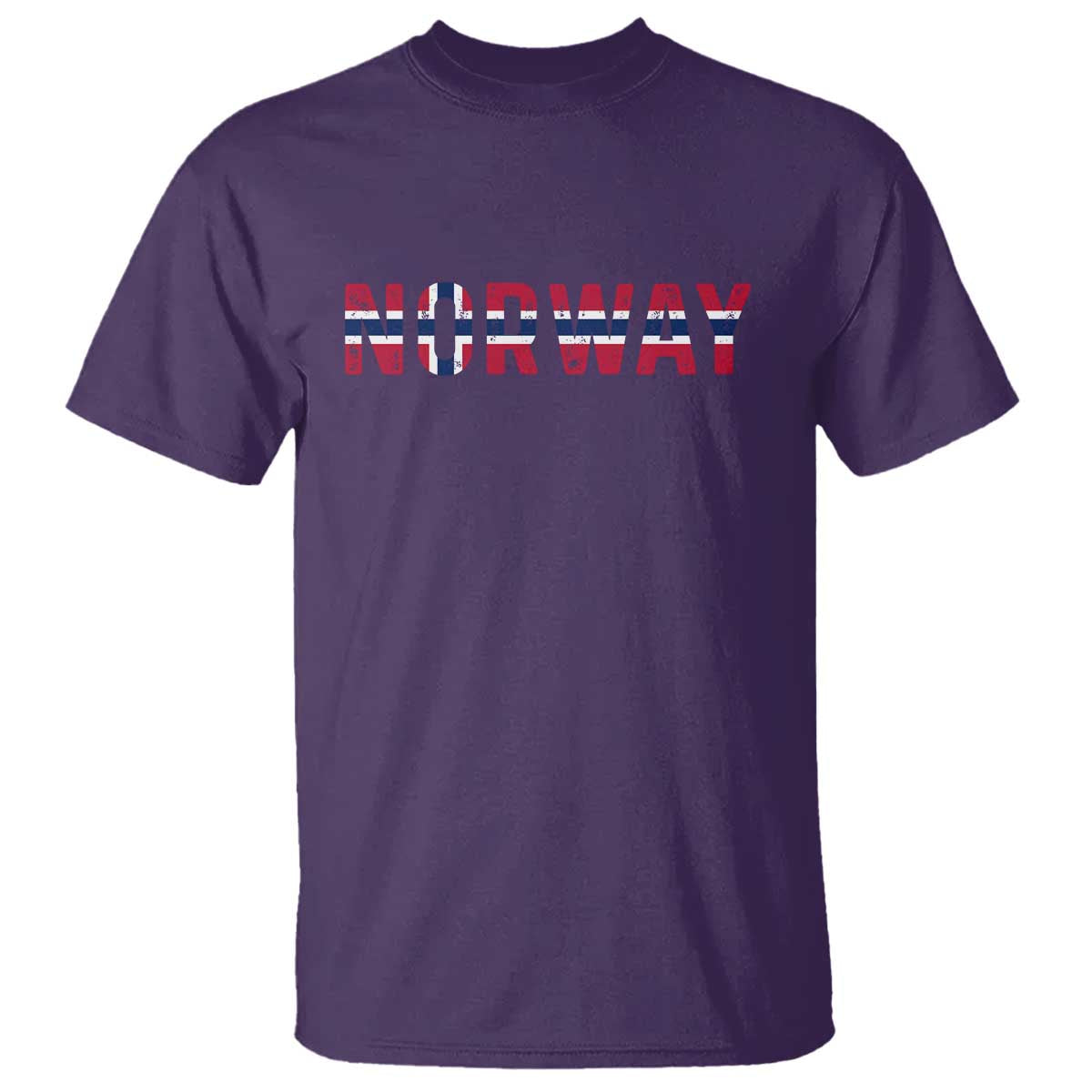 Norge Norway Norwegian Flag T Shirt TS14 Purple Print Your Wear