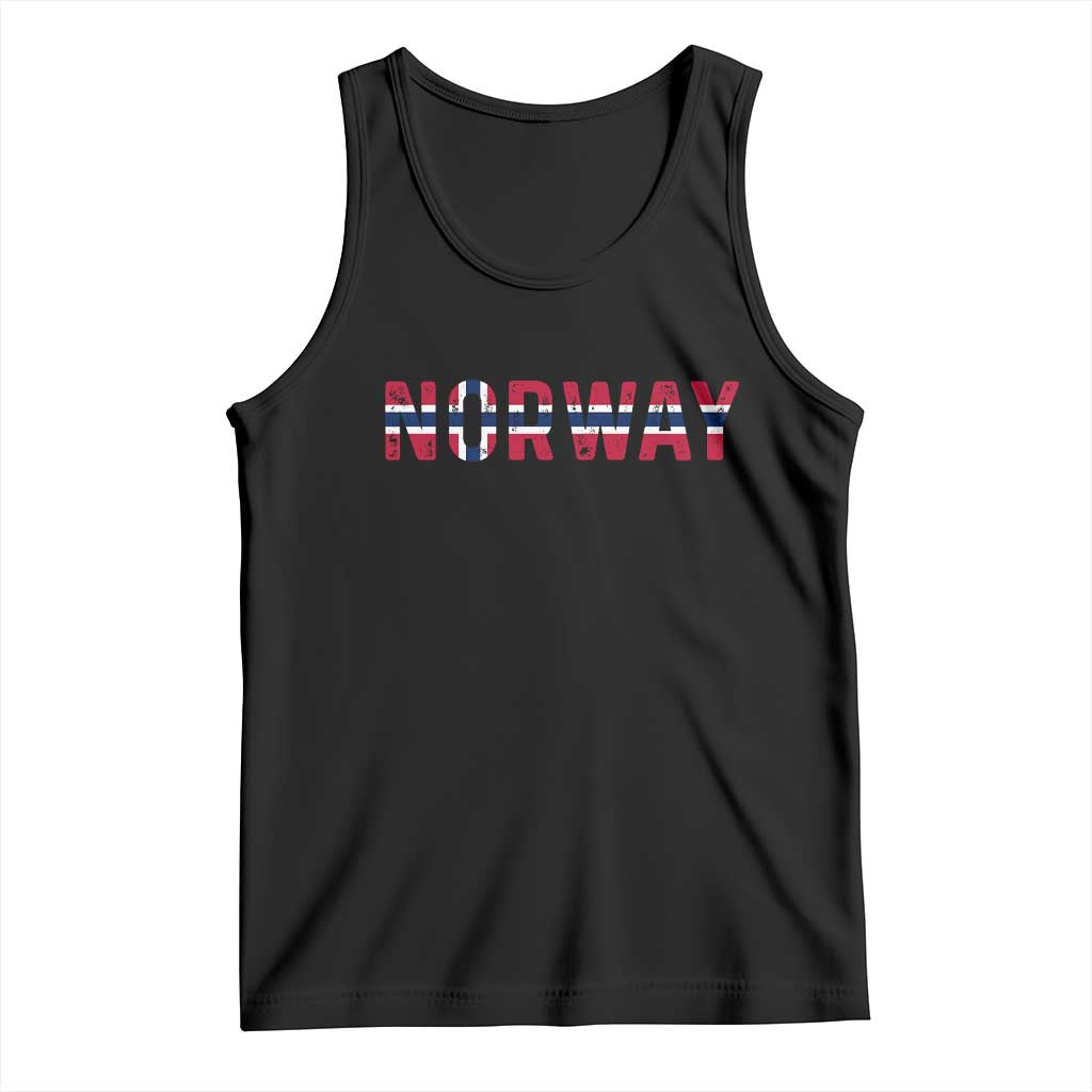 Norge Norway Norwegian Flag Tank Top TS14 Black Print Your Wear