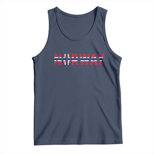 Norge Norway Norwegian Flag Tank Top TS14 Navy Print Your Wear
