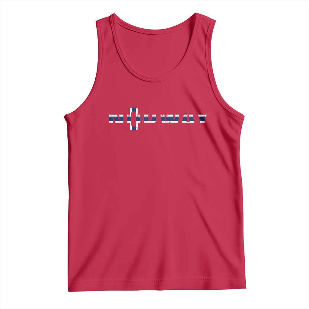 Norge Norway Norwegian Flag Tank Top TS14 Red Print Your Wear