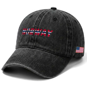 Norge Norway Norwegian Flag Washed Cotton Baseball Cap TS14 Print Your Wear