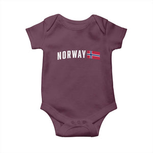 Norwegian Pride Flag Norway Great Gift Baby Onesie TS14 Maroon Print Your Wear