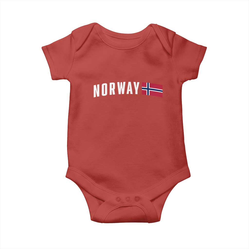 Norwegian Pride Flag Norway Great Gift Baby Onesie TS14 Red Print Your Wear