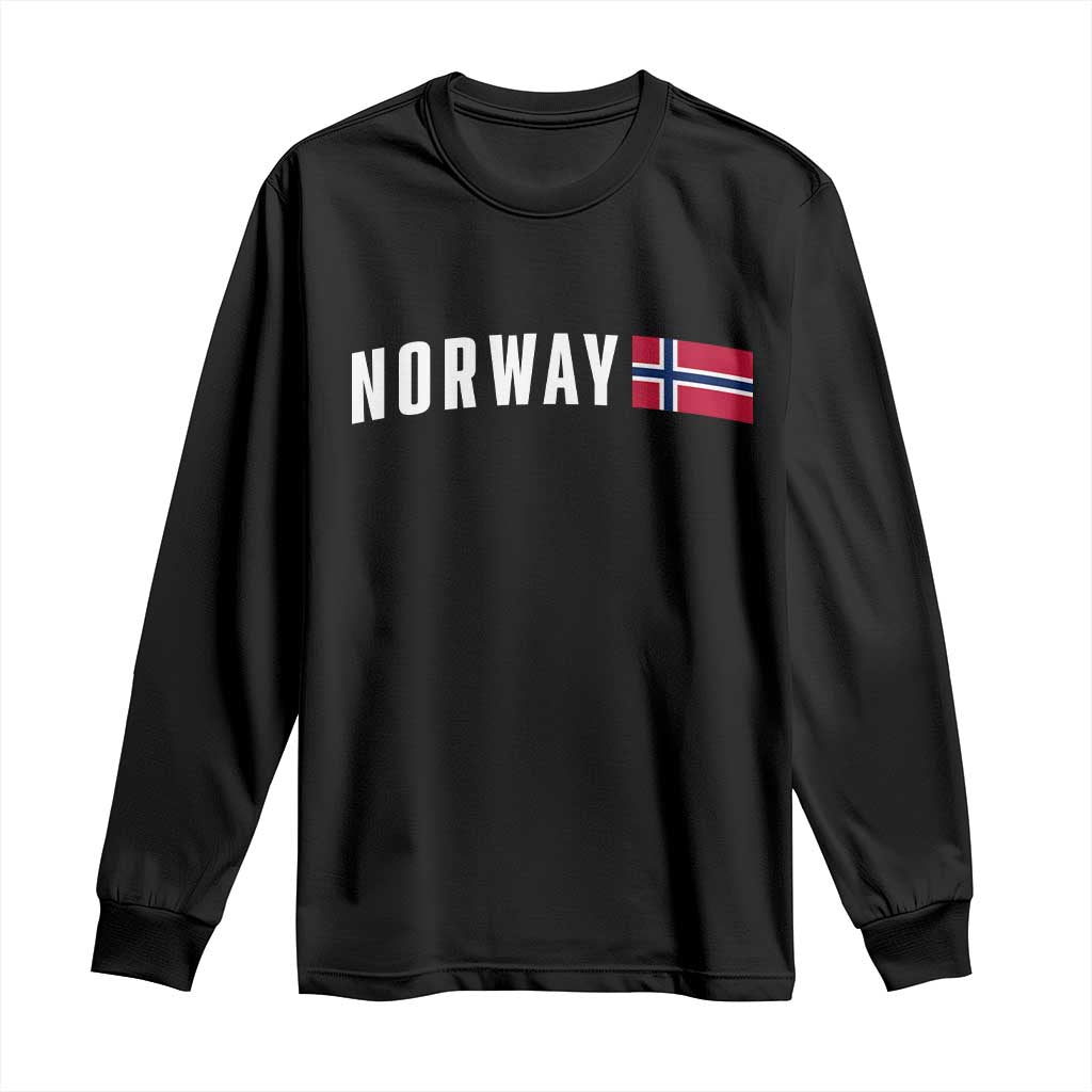 Norwegian Pride Flag Norway Great Gift Long Sleeve Shirt TS14 Black Print Your Wear
