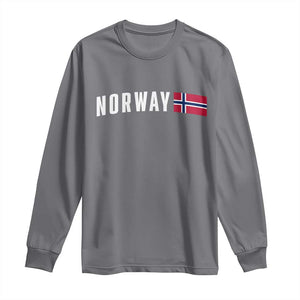 Norwegian Pride Flag Norway Great Gift Long Sleeve Shirt TS14 Charcoal Print Your Wear