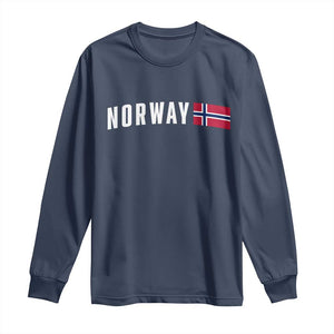 Norwegian Pride Flag Norway Great Gift Long Sleeve Shirt TS14 Navy Print Your Wear