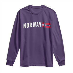 Norwegian Pride Flag Norway Great Gift Long Sleeve Shirt TS14 Purple Print Your Wear