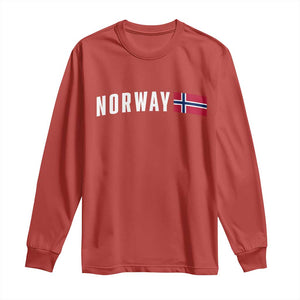 Norwegian Pride Flag Norway Great Gift Long Sleeve Shirt TS14 Red Print Your Wear