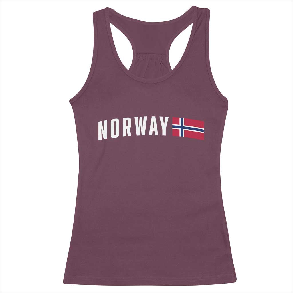 Norwegian Pride Flag Norway Great Gift Racerback Tank Top TS14 Maroon Print Your Wear