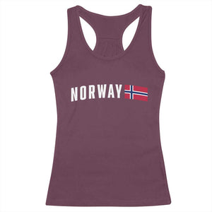 Norwegian Pride Flag Norway Great Gift Racerback Tank Top TS14 Maroon Print Your Wear