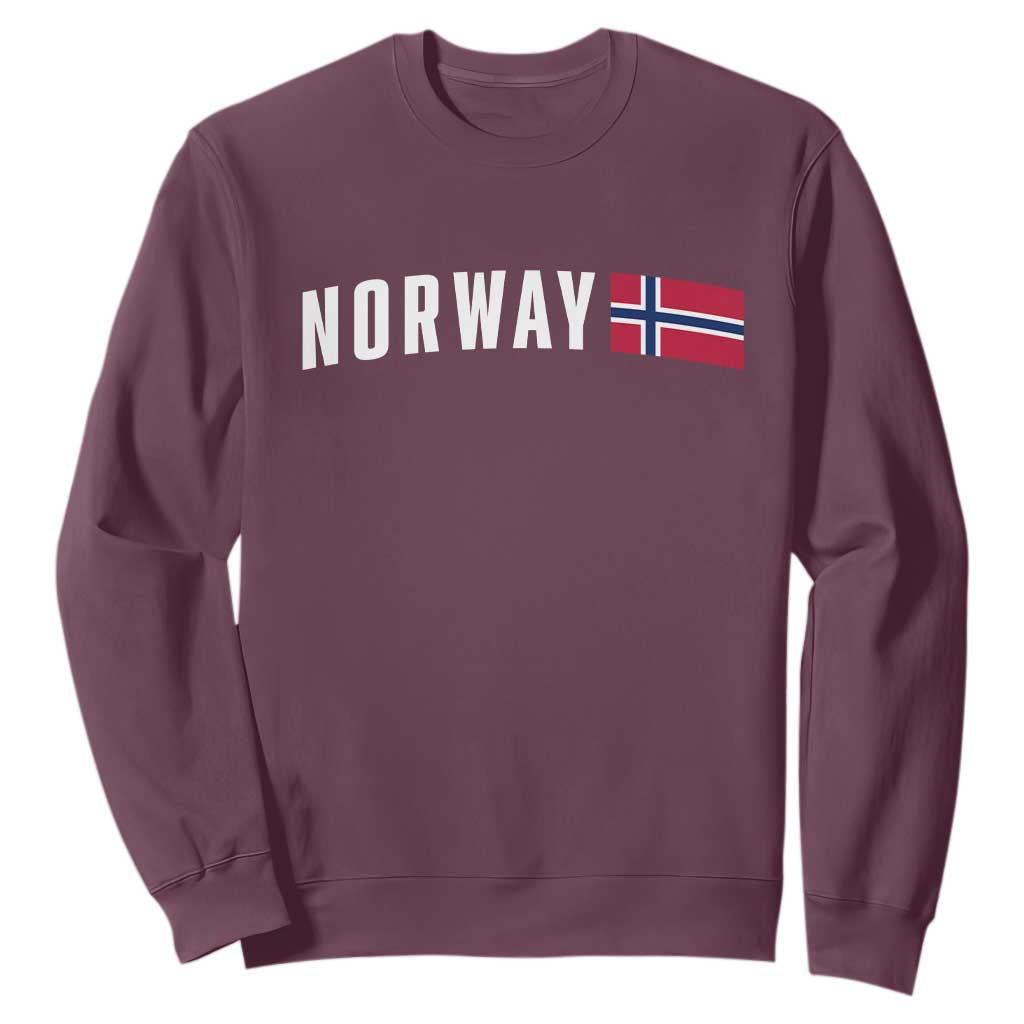 Norwegian Pride Flag Norway Great Gift Sweatshirt TS14 Maroon Print Your Wear