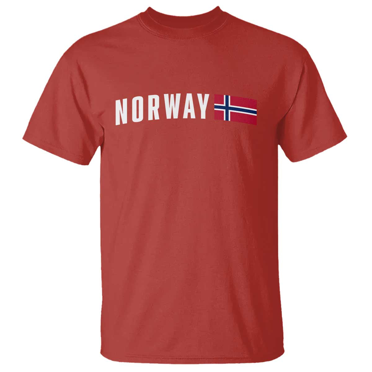 Norwegian Pride Flag Norway Great Gift T Shirt TS14 Red Print Your Wear