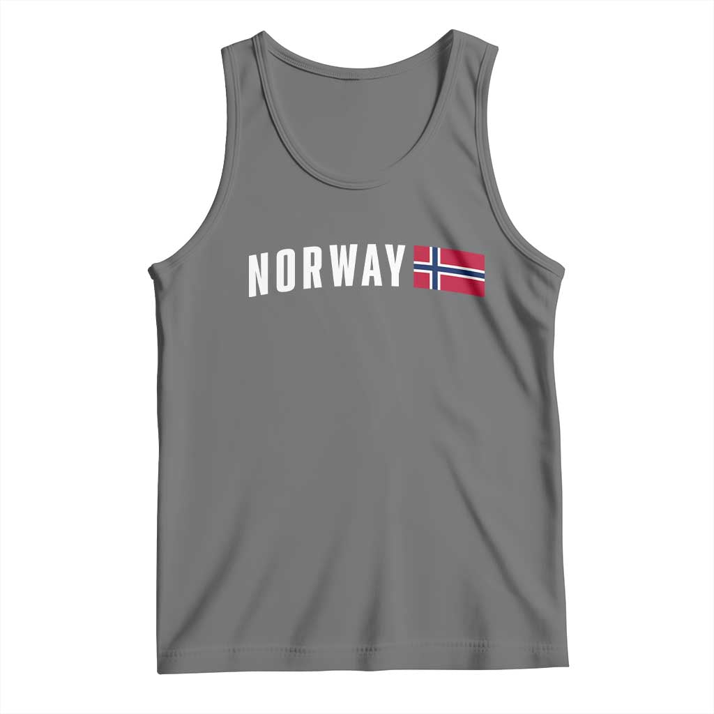 Norwegian Pride Flag Norway Great Gift Tank Top TS14 Black Heather Print Your Wear