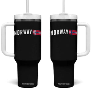 Norwegian Pride Flag Norway Great Gift Tumbler With Handle TS14 One Size: 40 oz Black Print Your Wear