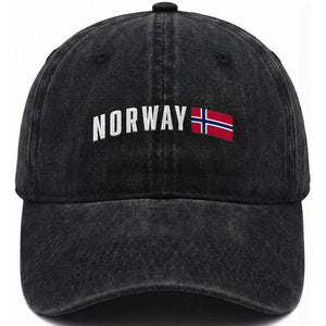 Norwegian Pride Flag Norway Great Gift Washed Cotton Baseball Cap TS14 Print Your Wear