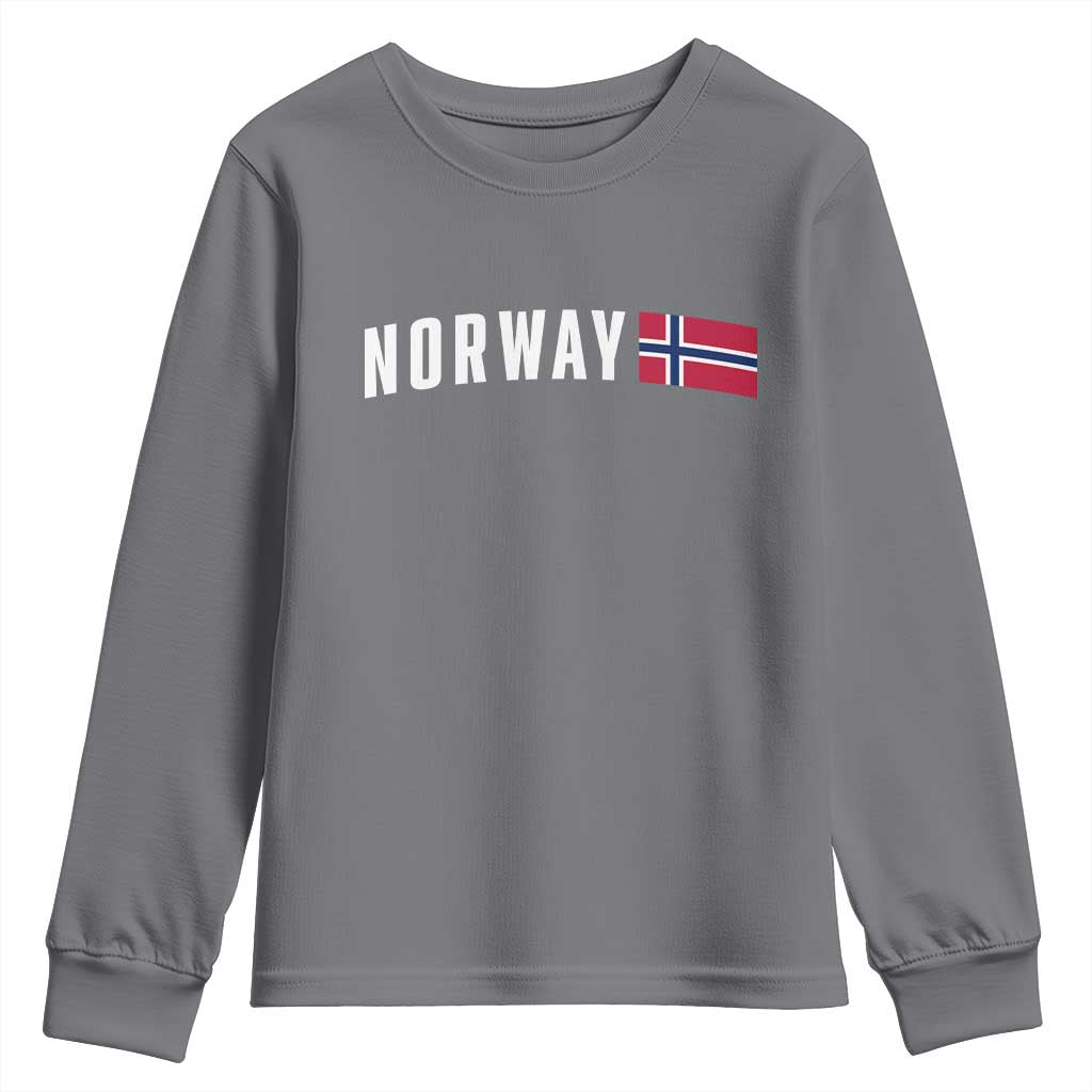 Norwegian Pride Flag Norway Great Gift Youth Sweatshirt TS14 Charcoal Print Your Wear