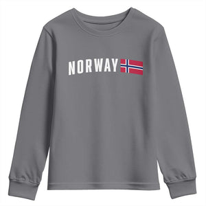 Norwegian Pride Flag Norway Great Gift Youth Sweatshirt TS14 Charcoal Print Your Wear