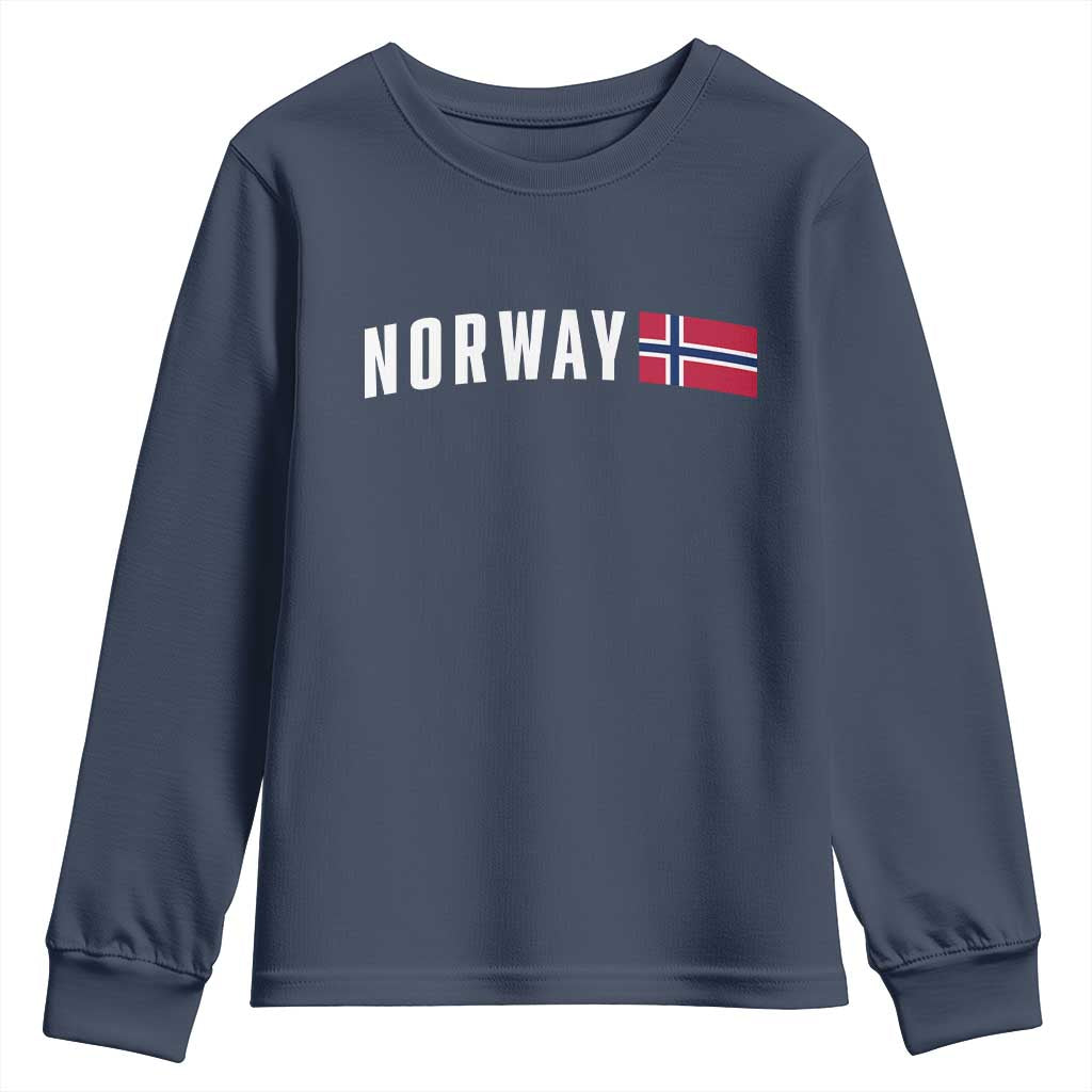 Norwegian Pride Flag Norway Great Gift Youth Sweatshirt TS14 Navy Print Your Wear