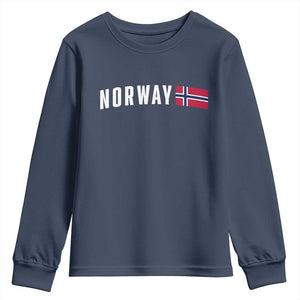 Norwegian Pride Flag Norway Great Gift Youth Sweatshirt TS14 Navy Print Your Wear