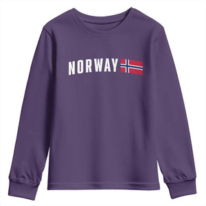 Norwegian Pride Flag Norway Great Gift Youth Sweatshirt TS14 Purple Print Your Wear