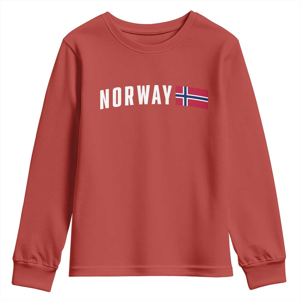 Norwegian Pride Flag Norway Great Gift Youth Sweatshirt TS14 Red Print Your Wear