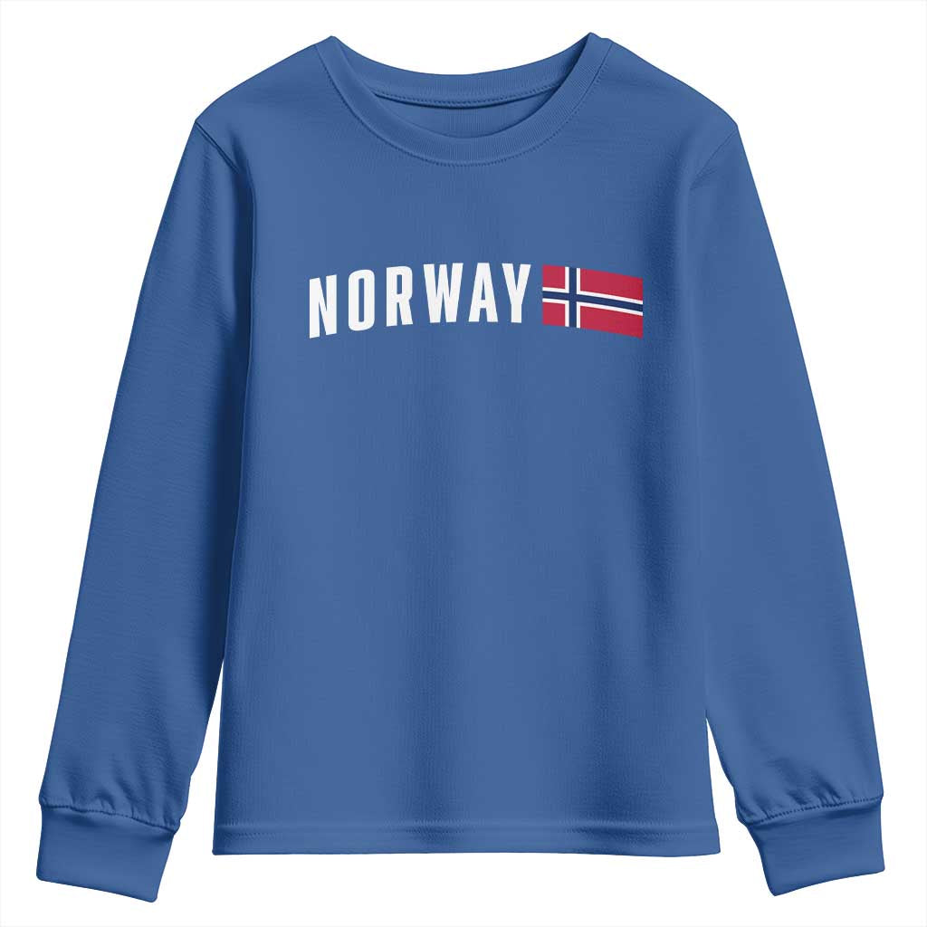 Norwegian Pride Flag Norway Great Gift Youth Sweatshirt TS14 Royal Blue Print Your Wear