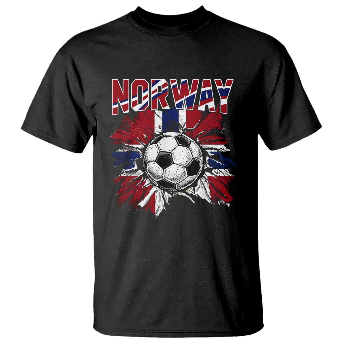 Norway Soccer Fan T Shirt Norwegian Football Supporter Fan Gift TS14 Black Print Your Wear