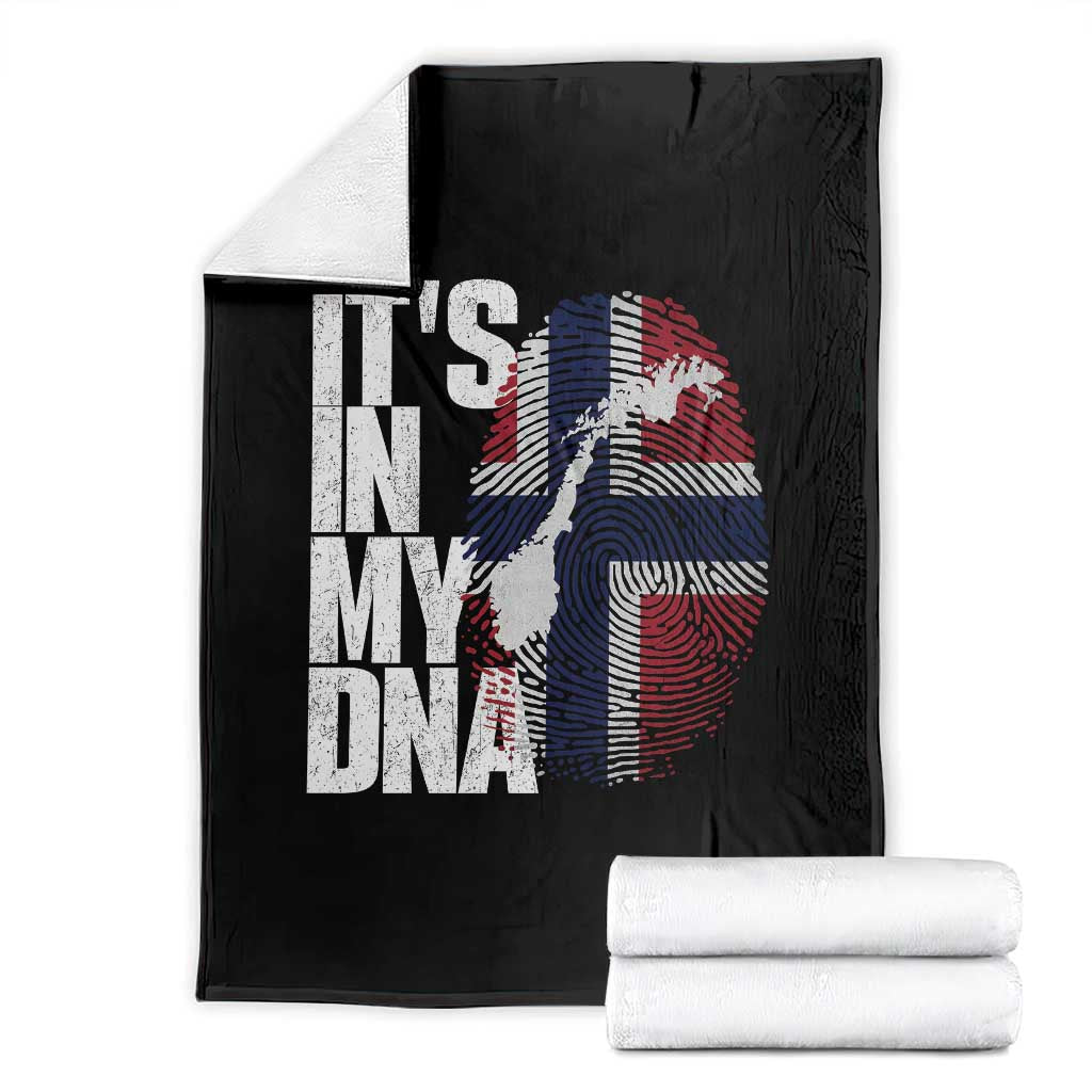 It's in My DNA Throw Blanket Norwegian Norway Map Flag Pride TS14 Black Print Your Wear