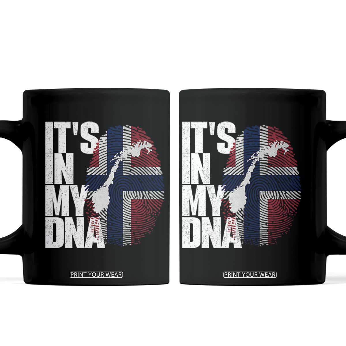It's in My DNA Coffee Mug Norwegian Norway Map Flag Pride TS14 Black Print Your Wear