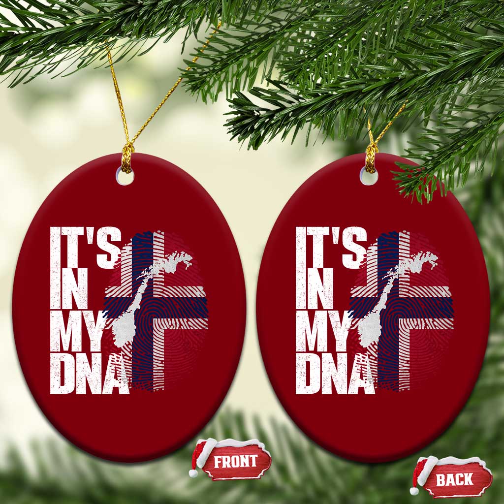 It's in My DNA Ceramic Ornament Norwegian Norway Map Flag Pride TS14 Print Your Wear