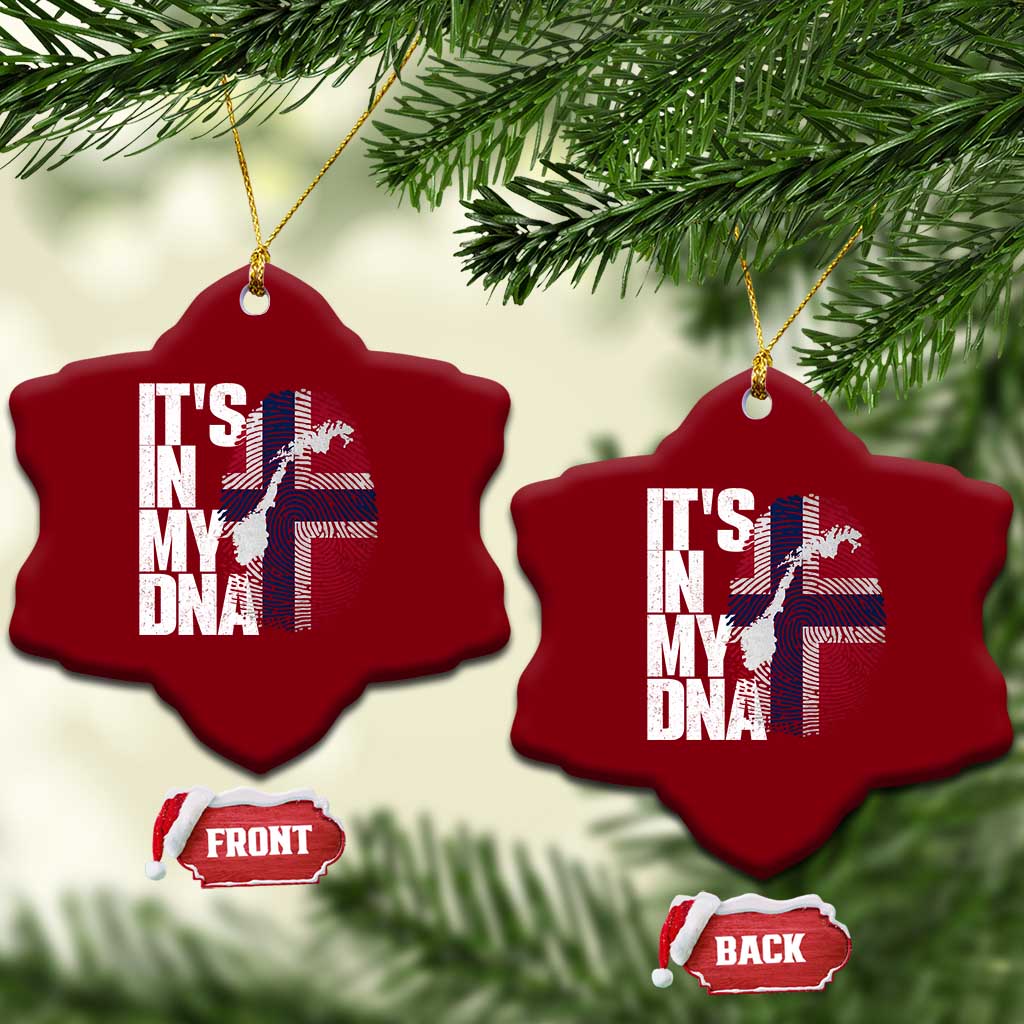 It's in My DNA Ceramic Ornament Norwegian Norway Map Flag Pride TS14 Print Your Wear