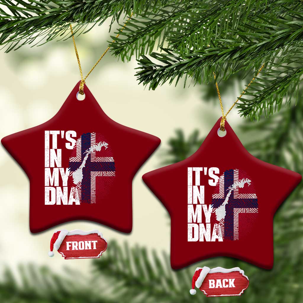 It's in My DNA Ceramic Ornament Norwegian Norway Map Flag Pride TS14 Print Your Wear