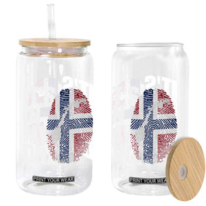 It's in My DNA Glass Can Norwegian Norway Map Flag Pride TS14 Print Your Wear