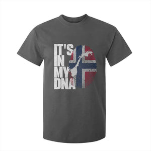 It's in My DNA T Shirt For Kid Norwegian Norway Map Flag Pride TS14 Dark Heather Print Your Wear