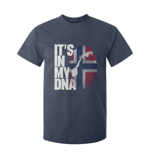 It's in My DNA T Shirt For Kid Norwegian Norway Map Flag Pride TS14 Navy Print Your Wear