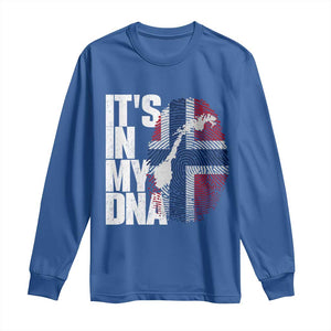 It's in My DNA Long Sleeve Shirt Norwegian Norway Map Flag Pride TS14 Royal Blue Print Your Wear