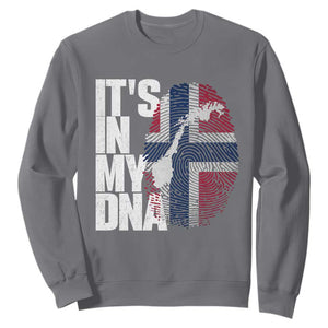 It's in My DNA Sweatshirt Norwegian Norway Map Flag Pride TS14 Charcoal Print Your Wear
